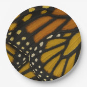マリポサオレンジイエローモナークチョウの羽 ペーパープレート (正面)