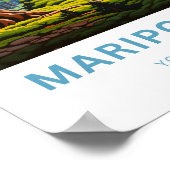 マリポサグローブヨセミテナショナルパークトラベルプリント ポスター (角)