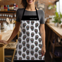 マリポサシュガースカルメキシインスパイアコ エプロン