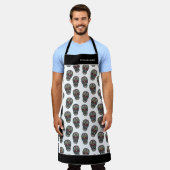 マリポサシュガースカルメキシインスパイアコ エプロン (着用した状態)