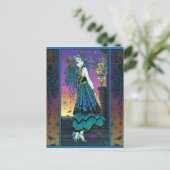 マリポサレインボーバタフライフラワーフェアリーハガキ ポストカード (スタンド正面)