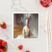 マリモノグラムエレガントシフランスのック スタンダードカクテルナプキン (インサイチュ)