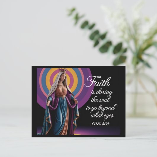 マリヤとの美しい信仰引用文 ポストカード (スタンド正面)