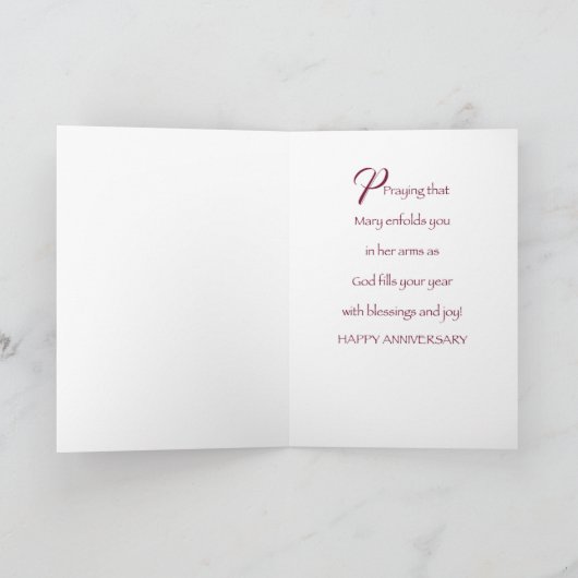 マリヤとイエスとの調整記念日 カード (内部)