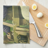 マリヤとベビー・イエスとのヨセフのワークショップ キッチンタオル (四つ折り)