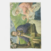 マリヤとベビー・イエスとのヨセフのワークショップ キッチンタオル (縦)