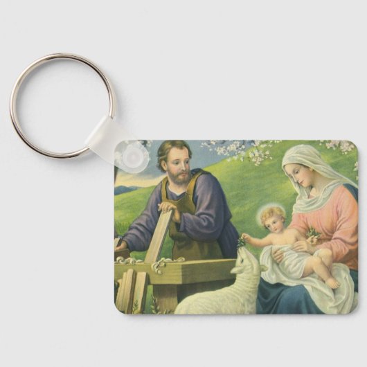 マリヤとベビー・イエスとのヨセフのワークショップ キーホルダー (裏面)