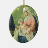 マリヤとベビー・イエスとのヨセフのワークショップ セラミックオーナメント (右)