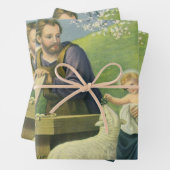 マリヤとベビー・イエスとのヨセフのワークショップ ラッピングペーパーシート (インサイチュ)