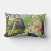 マリヤとベビー・イエスとのヨセフのワークショップ ランバークッション (正面)
