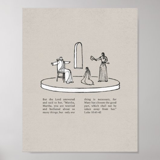 マリヤとマルタとイエス – 新約聖書 ポスター (正面)