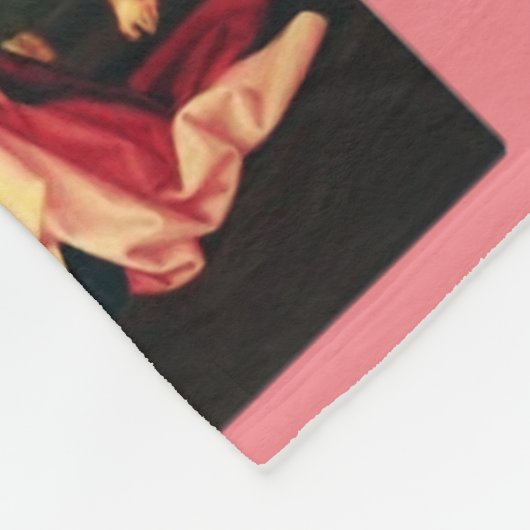 マリヤと十字架につけられたヴァージン フリースブランケット (角)