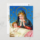 マリヤと眠れるベビーイエス ポストカード (正面/裏面)