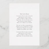 マリヤミニマルエレガントな結婚式 箔招待状 (裏面)