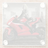 マリリンのオートバイ ガラスコースター (裏面)