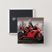 マリリンのバイク 缶バッジ (正面&裏面)