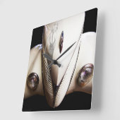 マリリンの乗車 スクエア壁時計 (傾斜)