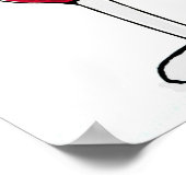 マリリンメルロレッドワイングラスプリント ポスター (角)