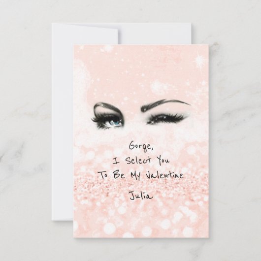 マリリンモンローバレンタインラブ宣言バラ 招待状 (正面)