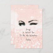 マリリンモンローバレンタインラブ宣言バラ 招待状 (正面/裏面)