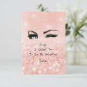 マリリンモンローバレンタインラブ宣言ピンク 招待状 (スタンド正面)