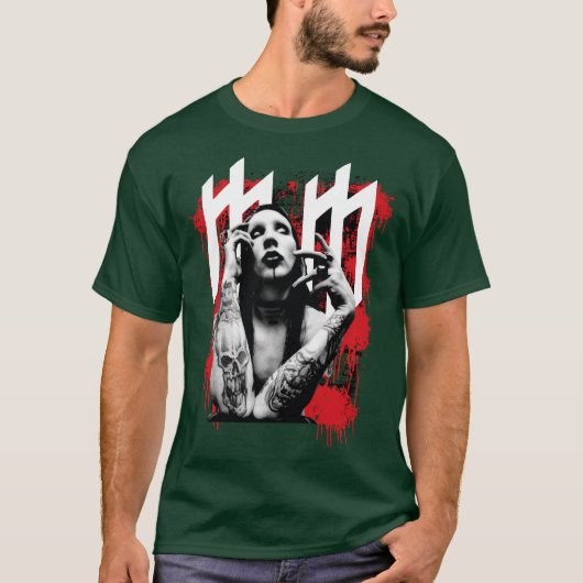 マリリン・マンソン レトロ Tシャツ (正面)