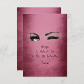 マリリン・モンローブルゴーニュのバレンタインの愛の宣言 招待状 (正面/裏面)