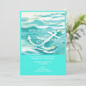 マリンをテーマにした結婚式の招待状　愛の錨 招待状 (スタンド正面)