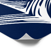 マリンウェディングのアンカーコーデ ネイビー ポスター (角)