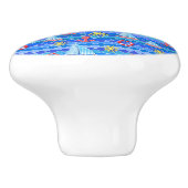 マリンウェーブレッドブルーいかりボートセール船ホイール セラミックノブ (側面)