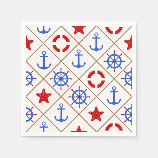 マリンウォーク。 スタンダードカクテルナプキン (正面)