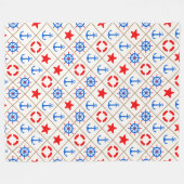 マリンウォーク。 フリースブランケット (正面(横))