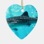 マリンウォータースタイリッシュシッククールブルーホエールシャーク セラミックオーナメント (右)