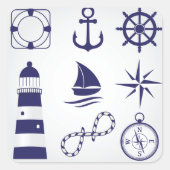 マリンエレメントスクエアステッカー スクエアシール (正面)