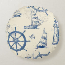 マリンエレメ付き丸い形のジンジャーブレッドクッキー ラウンドクッション