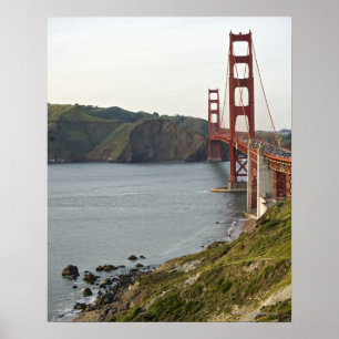 マリンカウンティへのビューとゴールデンゲートブリッジ ポスター