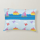 マリンクラフト海航空機のパーソナライズ青空 アクセントクッション (裏面)