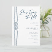 マリンテイストの結び目 She's Tying the Knot ブライダルシャワー 招待状 (スタンド正面)