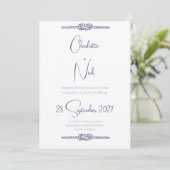 マリンテイストの結婚式の招待状 招待状 (スタンド正面)