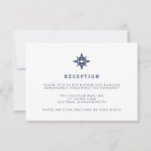 マリンテイスト | 海事用コンパス 結婚式の受付カード 招待状 (正面)