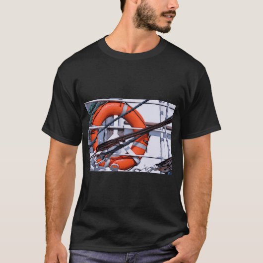 マリンテーマ - 救命胴衣 Tシャツ (正面)