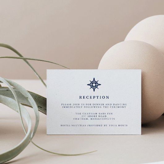 マリンテーマ | 航海コンパス 結婚式の受付カード 招待状