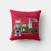 マリンナツクラッカーとリトル軍隊トラック クッション (正面)