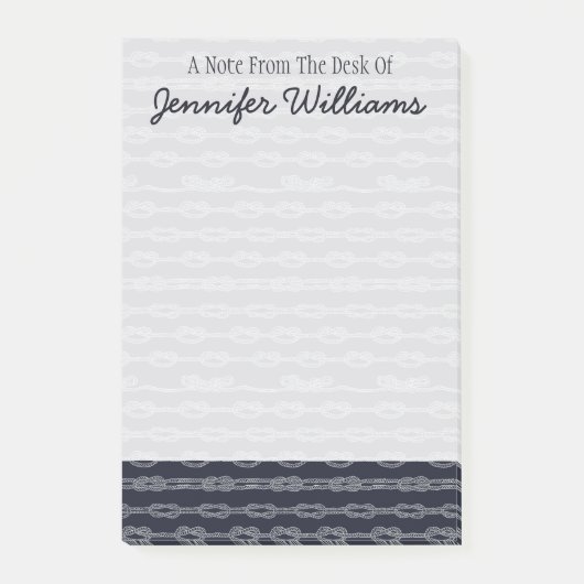 マリンノットパターン|名前の追加 ポストイット (正面)