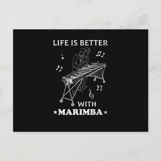 マリンバジャズキシロフォンプレーヤーヴィブラフォンミュージシャン ポストカード (正面)