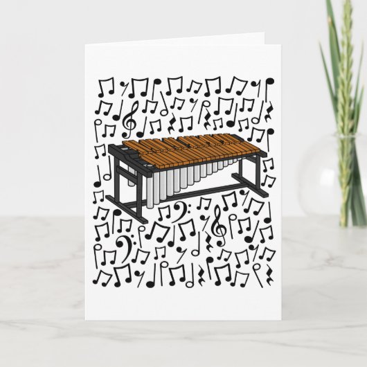 マリンバミュージカルノートパーカッショニストミュージシャン シーズンカード (正面)