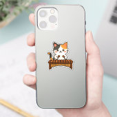 マリンバ柄の三毛猫アート シール (スマートフォン)