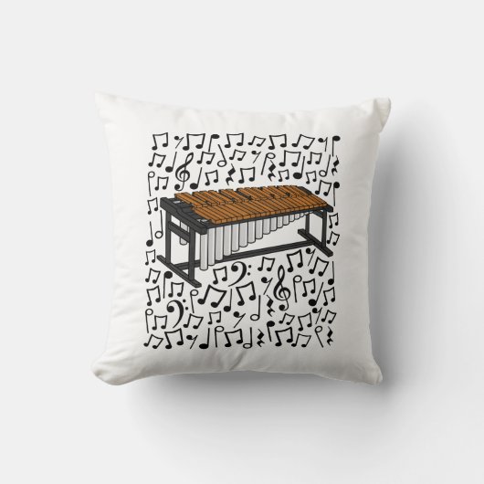 マリンバ楽音打楽器音楽先生 クッション (正面)
