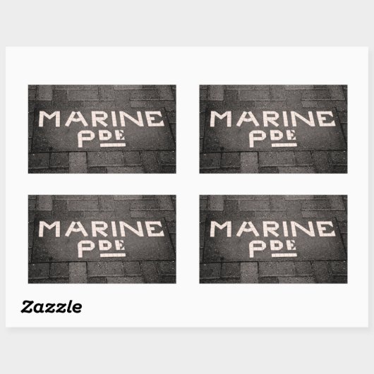 マリンパレード，ネーピア，ニュージーランド 長方形シール (シート)