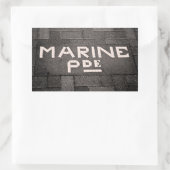 マリンパレード，ネーピア，ニュージーランド 長方形シール (バッグ)